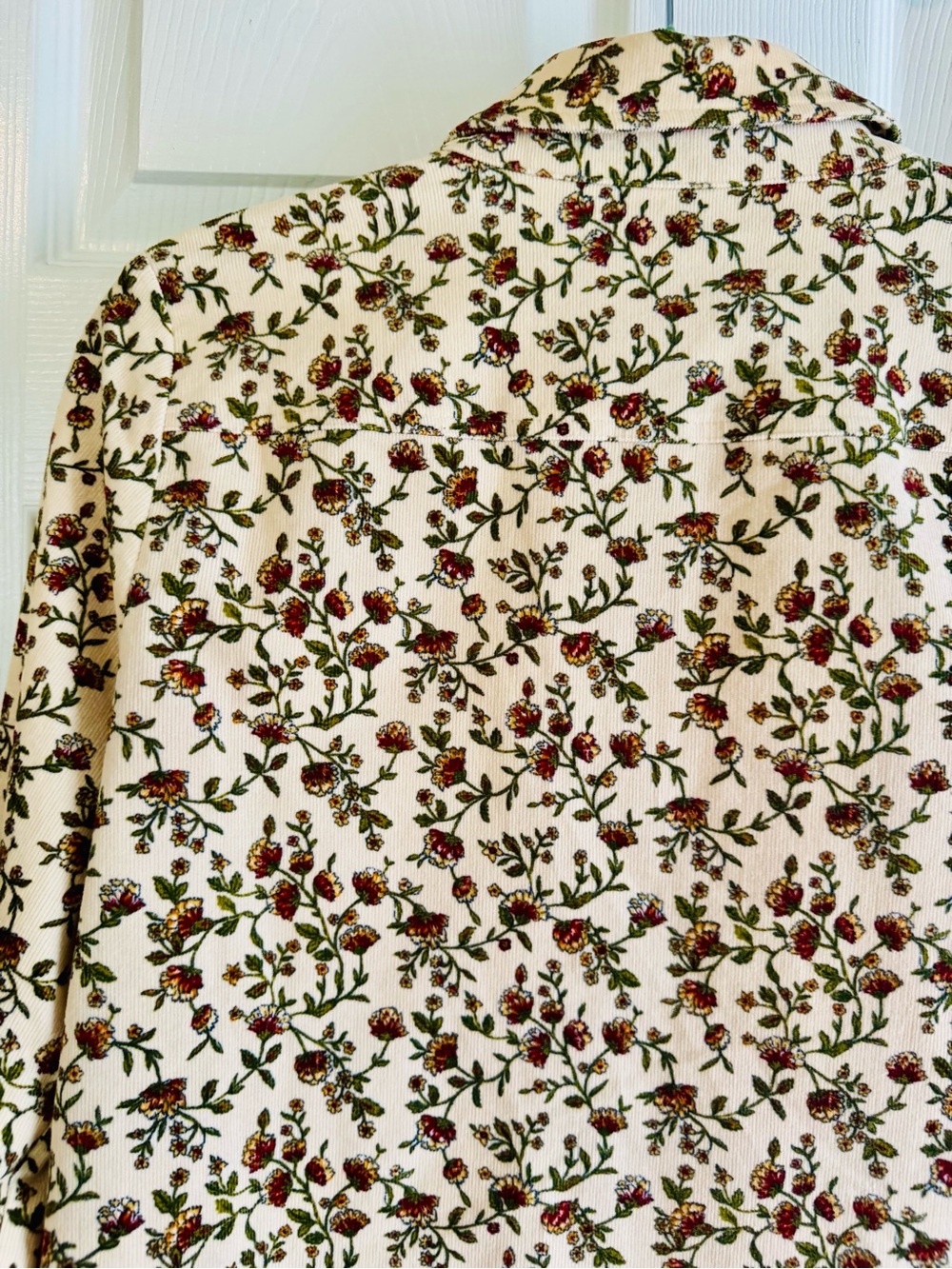 Sezane Corduroy Floral Shirt EUC Size 36/4/S - Picture 7 of 9